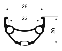 REMERX Rocky Disc 622x22 32děr černý nýt